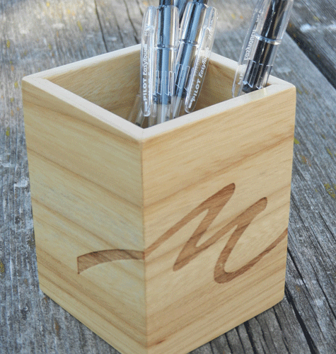 Wood Desktop Pen Holder – Minnesota Foundation
