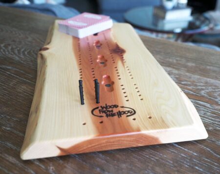 Cribbage Live Edge Natural Wood From the Hood