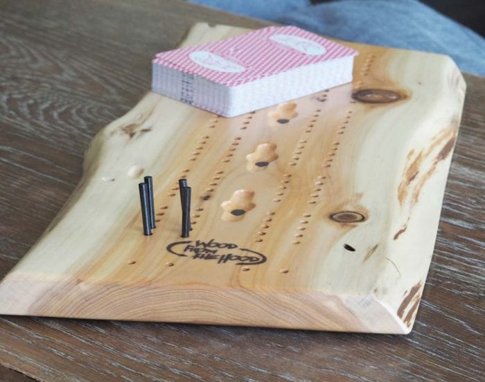 Small Cribbage Board Made From White Cedar Wood From The Hood