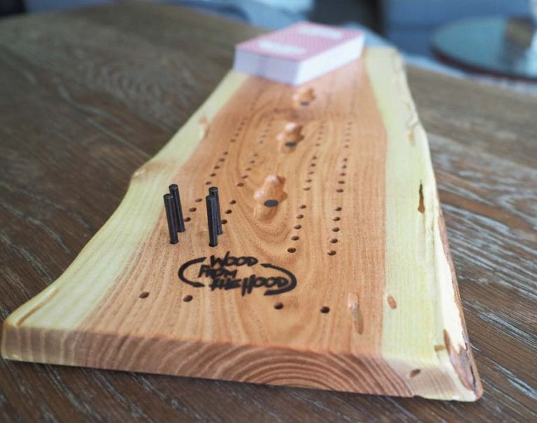 Small Cribbage Board Made From Honey Locust Wood From The Hood