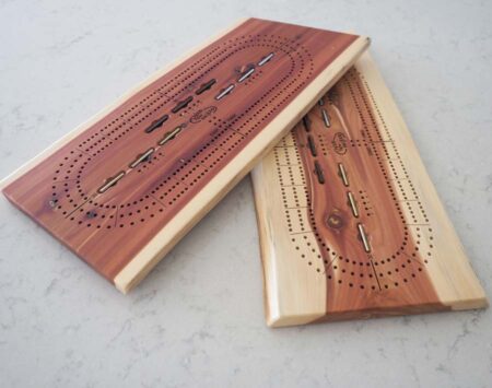 Three Player Cribbage Board Red Cedar Wood From the Hood