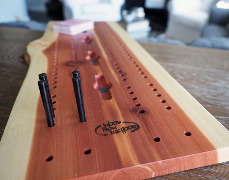 Large Cribbage Board Made From Red Cedar Wood From The Hood
