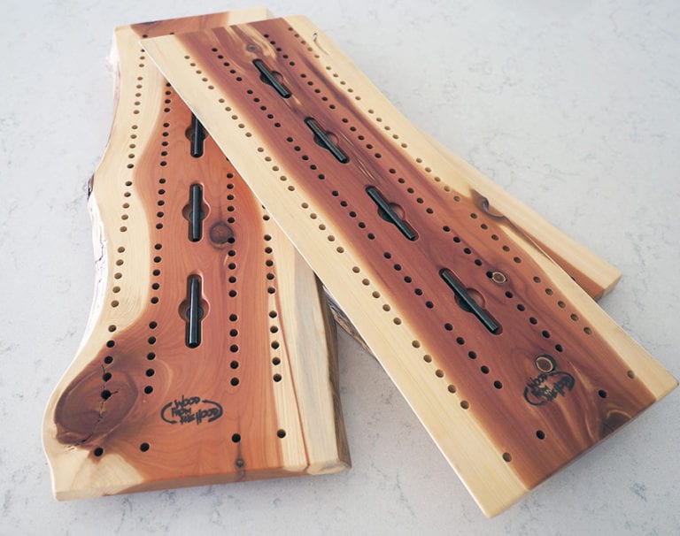 Large Cribbage Board Made From Red Cedar Wood From The Hood