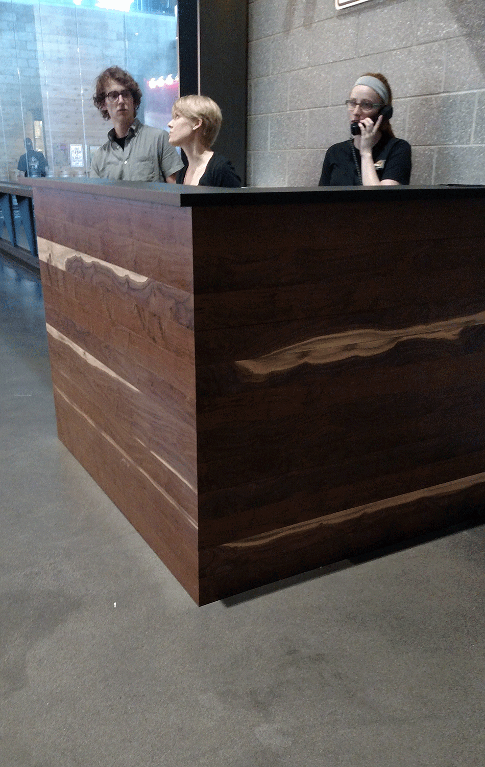 Host stand Reclaimed Urban Wood From the Hood – Surly Brewing - Minneapolis