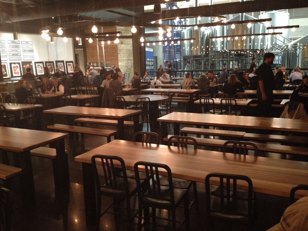 Surely Brewery - Communal Tables - Wood From The Hood - Minneapolis