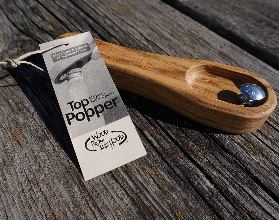 Top Popper Mini Bottle Opener - Red Oak - Wood From The Hood