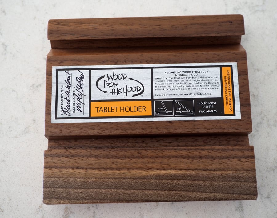 Tablet Holder - 4 Angle Deluxe - Elm - Wood From The Hood
