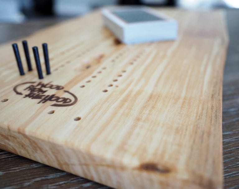 Small Cribbage Board Made From Norway Maple Wood From The Hood