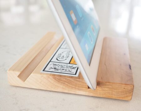 Tablet Holder - 4 Angle Deluxe - Red Elm - Wood From The Hood