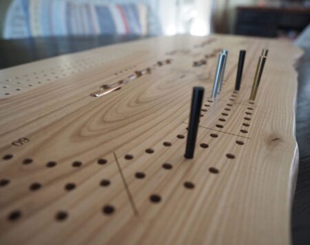 3 player cribbage board live edge reclaimed wood from the hood minneapolis
