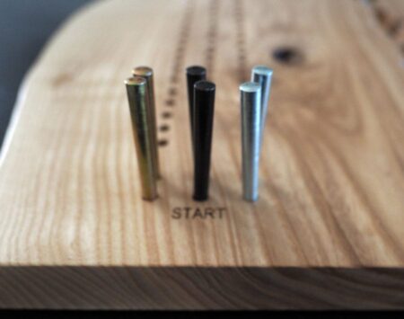 cribbage board live edge pegs