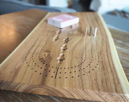 3 player cribbage board live edge black locust Wood From the Hood