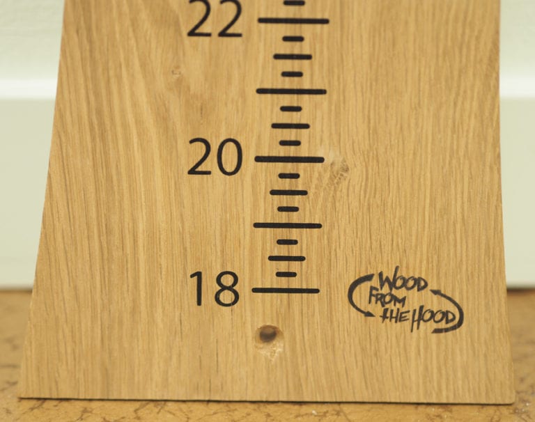 Growth Chart White Oak Unfinished Wood From The Hood