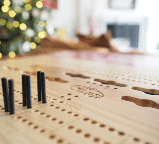Cribbage Board Reclaimed live edge Wood From The Hood