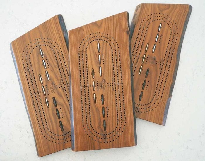 3 Player Cribbage Board Made From Roasted Ash Wood From The Hood