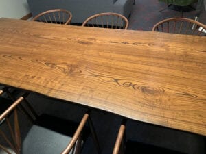 Ash Book Matched Table Live Edge Reclaimed Walnut Stain Wood From the Hood