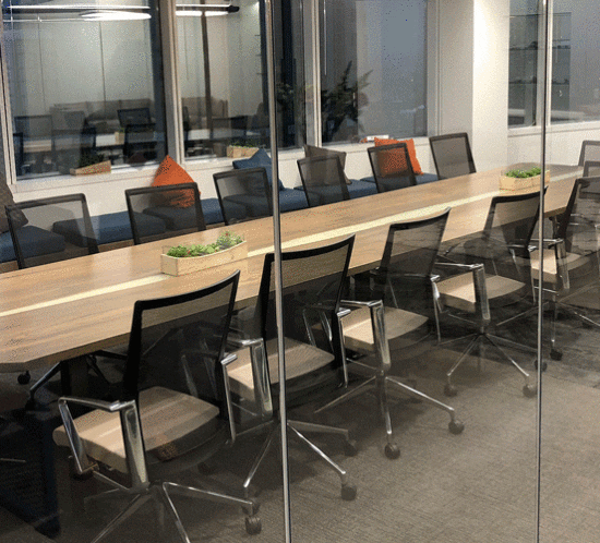 Reclaimed Wood Office Meeting Table | Custom Wood Furniture | Wood From The Hood | Minneapolis | Global Trans