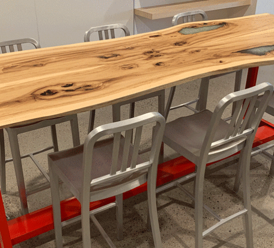 Book Matched American Elm Table | Wood Furniture | Custom Wood Furniture | Wood From The Hood | Prouty Project | Minneapolis