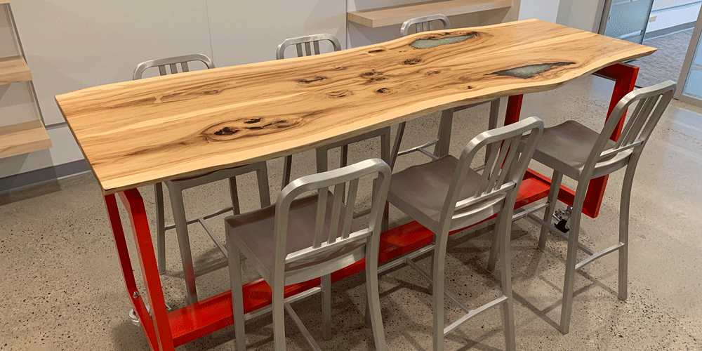 Book Matched American Elm Table | Wood Furniture | Custom Wood Furniture | Wood From The Hood | Prouty Project | Minneapolis