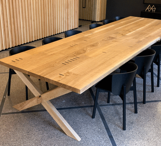 Reclaimed Urban Ash Farm Tables | Custom Wood Furniture | Wood From The Hood | Gensler