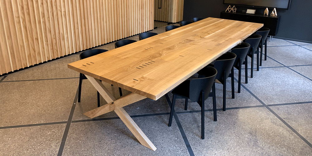 Reclaimed Urban Ash Farm Tables | Custom Wood Furniture | Wood From The Hood | Gensler