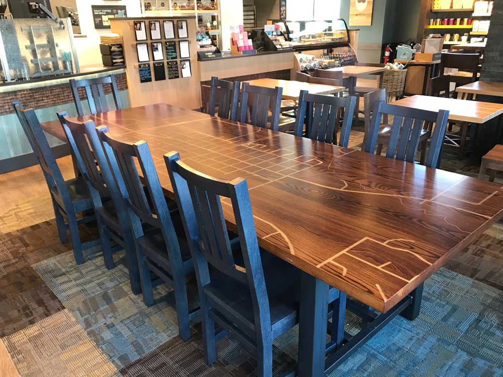 Custom Commercial Table Branded Wood Custom Wood Furniture Furniture Maker Wood From The