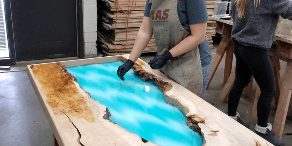 Wood Table Maker Inspiration Live Edge River Tables with Epoxy Resin