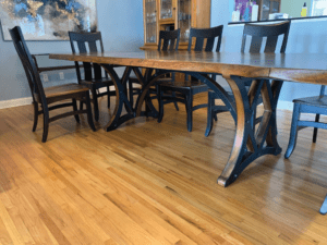 Book Matched American Elm Dining Table Home Wood From The Hood Custom