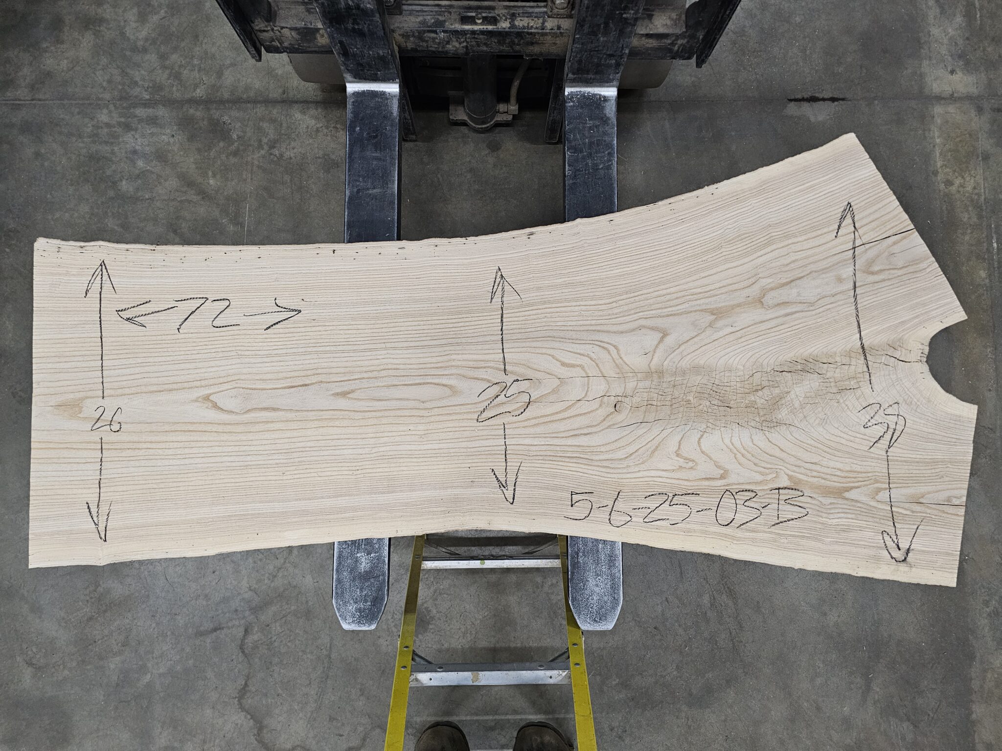 Ash Natural Edge Slab #5-6-25-03 - Wood From The Hood