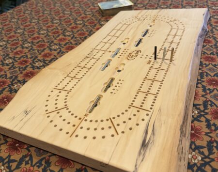 3 Player Cribbage Board Made From Boxelder